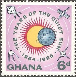 Stamp, Intl. Quiet Sun Year, Ghana,  , Sun