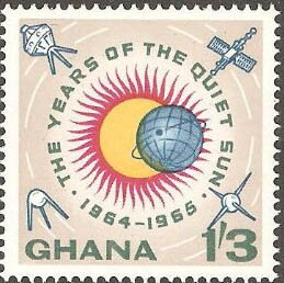 Stamp, Intl. Quiet Sun Year, Ghana,  , Sun