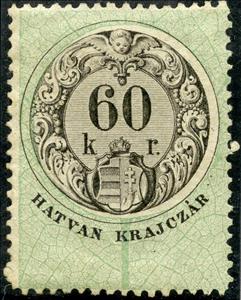 Stamp, Numeral and Coat of Arms, Hungary,  , Coats of Arms, Crowns and Coronets, Numbers