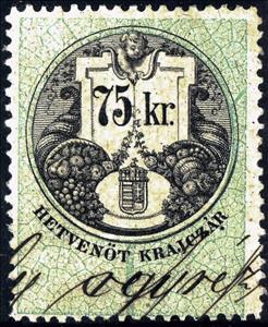 Stamp, Numeral and Coat of Arms, Hungary,  , Coats of Arms, Crowns and Coronets, Numbers