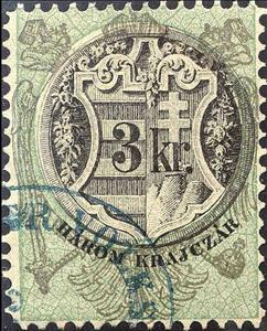 Stamp, Numeral and Coat of Arms overprinted with Eagle, Hungary,  