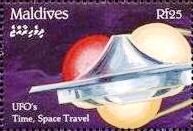 Stamp, Black holes, Maldives,  , Science Fiction