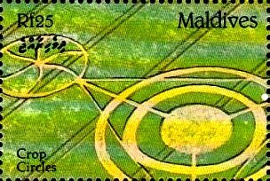 Stamp, Crop circles of Great Britain, Maldives,  , Science Fiction