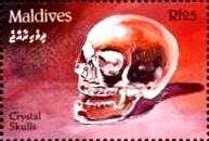 Stamp, Crystal sculls, Maldives,  