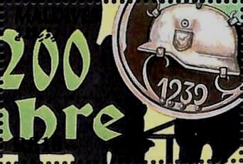 Stamp, Helmet 1939, Maldives,  , Anniversaries and Jubilees, Helmets
