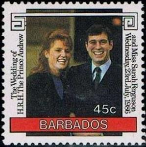 Stamp, Informal portrait, Barbados,  