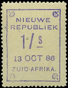Stamp, Nieuwe Republiek, nominal value and date, New Republic,  