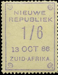 Stamp, Nieuwe Republiek, nominal value and date, New Republic,  