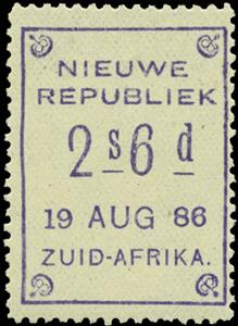 Stamp, Nieuwe Republiek, nominal value and date, New Republic,  