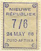 Stamp, Nieuwe Republiek, nominal value and date, New Republic,  