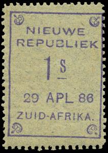 Stamp, Nieuwe Republiek, nominal value and date, New Republic,  