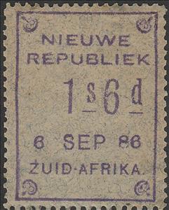 Stamp, Nieuwe Republiek, nominal value and date, New Republic,  