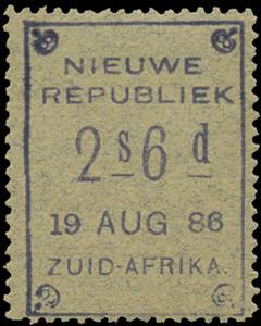 Stamp, Nieuwe Republiek, nominal value and date, New Republic,  