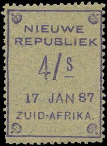 Stamp, Nieuwe Republiek, nominal value and date, New Republic,  