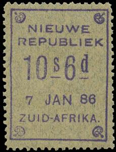 Stamp, Nieuwe Republiek, nominal value and date, New Republic,  