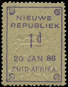 Stamp, Nieuwe Republiek, nominal value and date, New Republic,  