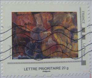 Stamp, Abstract Painting of Faces, Personalized and Private Mail Stamps,  , Faces, Paintings