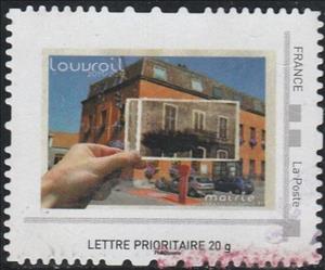 Stamp, Louvroil Mairie, Personalized and Private Mail Stamps,  , Buildings, Government Buildings, Town Squares, Townscapes / City Views