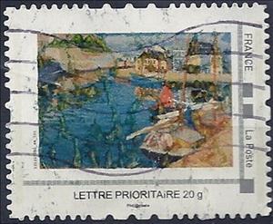 Stamp, Paintng of a Harbour, Personalized and Private Mail Stamps,  , Paintings, Ports