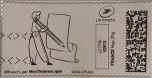 Stamp, Writing, Personalized and Private Mail Stamps,  , Drawings