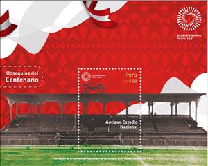 Souvenir Sheet, Old National Stadium, Lima, Peru,  , Stadiums