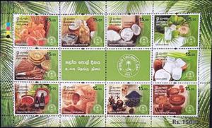 Mini Sheet, World Coconut Day 2021, Sri Lanka,  , Agriculture, Food
