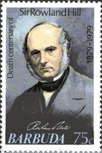 Stamp, Sir Rowland Hill (1795-1879), Barbuda,  