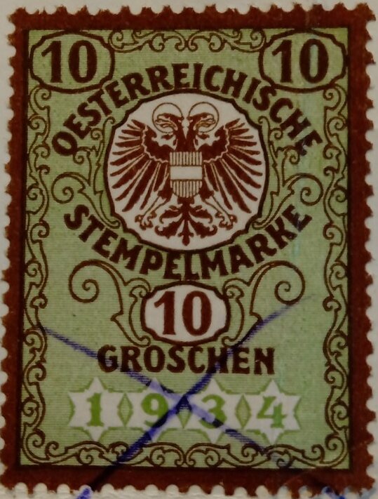 Stempel Marke 10 Groschen