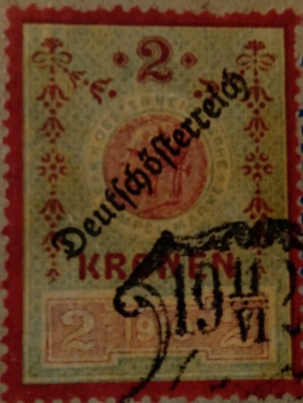 Stempel Marke 1919 2 Heller