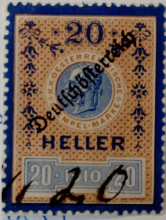 Stempel Marke 1919 20 Heller