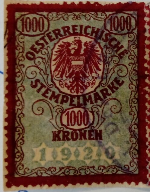 Stempel Marke 1920 100 Kronen