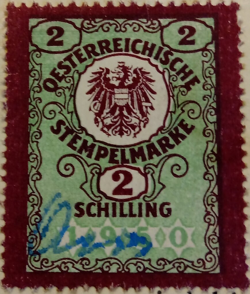 Stempel Marke 2 Schilling