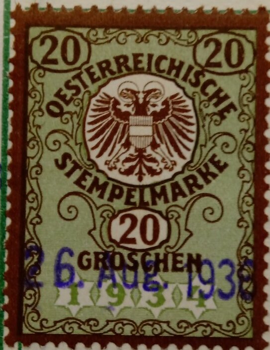 Stempel Marke 20 Groschen
