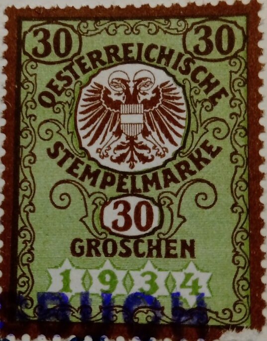 Stempel Marke 30 Groschen