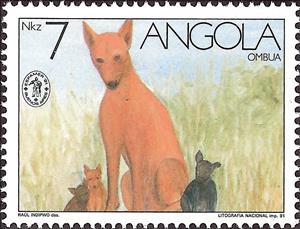 Stamp, Ombua (Canis lupus familiaris), Angola,  , Dogs