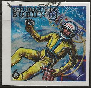 Stamp, Russian Astronaut Walking in Space, Burundi,  , Astronauts