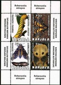 Mini Sheet, Acherontia atropos, Cinderellas,  , Animals (Fauna), Insects