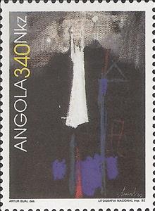 Stamp, S.S. visit Pope John Paul II in Angola, Angola,  