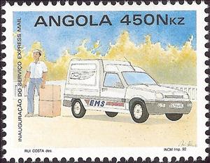 Stamp, Inauguration of the Express Mail Service, Angola,  