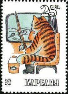 Stamp, Cats and Mouses, Cinderellas,  , Animals (Fauna), Cats, Mammals