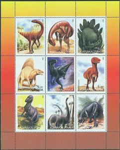 Mini Sheet, Dinosaurs, Cinderellas,  , Animals (Fauna), Dinosaurs, Prehistorical Animals, Reptiles