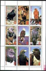 Mini Sheet, Eagles, Cinderellas,  , Animals (Fauna), Birds, Eagles