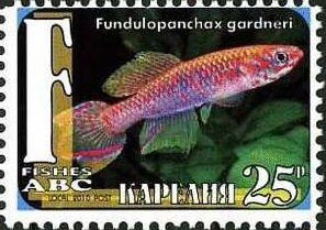 Stamp, Fishes, Cinderellas,  , Animals (Fauna), Fishes