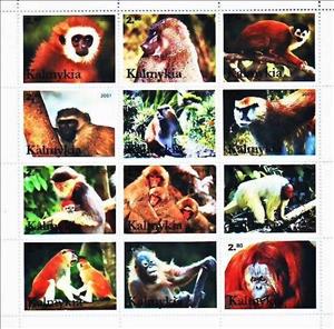 Mini Sheet, Monkeys, Cinderellas,  , Animals (Fauna), Mammals, Monkeys