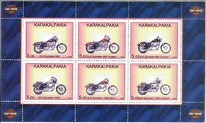 Mini Sheet, Motorcycles, Cinderellas,  , Motorcycles