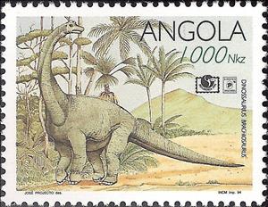 Stamp, Brachiosaurus , Angola,  , Prehistorical Animals