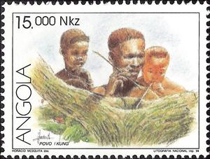 Stamp, Kung People of Angola, Angola,  
