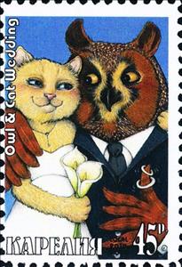 Stamp, Owl, Cinderellas,  , Animals (Fauna)