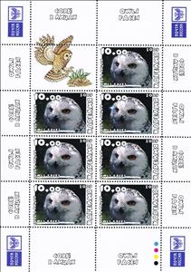 Mini Sheet, Owls, Cinderellas,  , Animals (Fauna), Birds, Birds of Prey, Owls