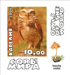Stamp, Owls, Cinderellas,  , Animals (Fauna), Birds, Birds of Prey, Owls
